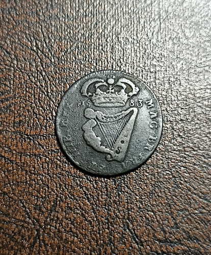 1683 ireland halfpenny coin - ireland,