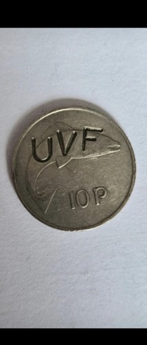 Rare uvf stamped irish 10p - rare,