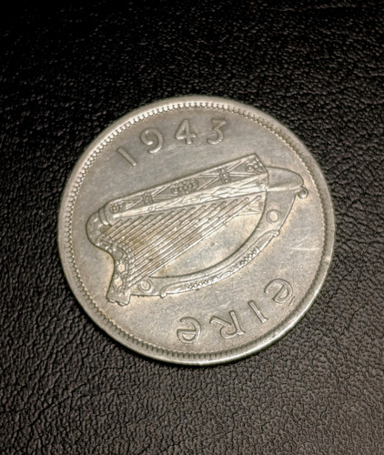1943 ireland half crown coin - ireland,