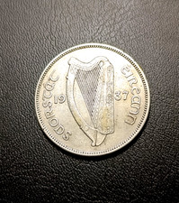 1937 Ireland Half Crown coin -