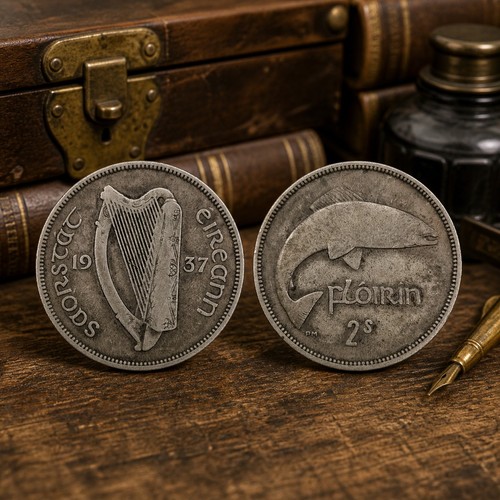 1937 irish silver florin - 1937,