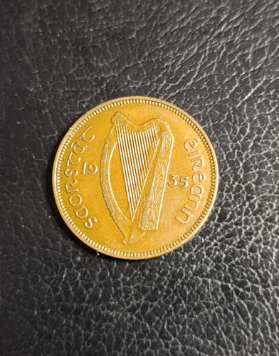 1935 ireland halfpenny - ireland, coin