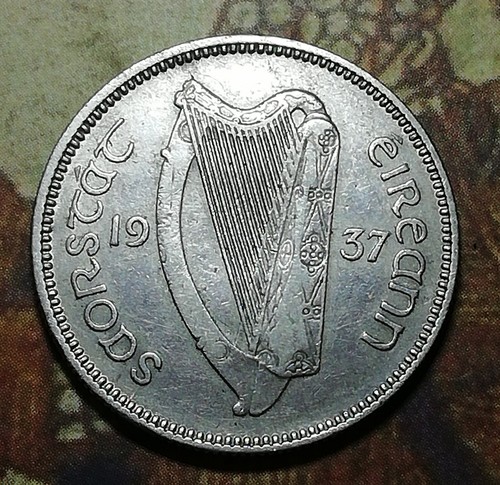 Rare 1937 ireland - ireland, silver