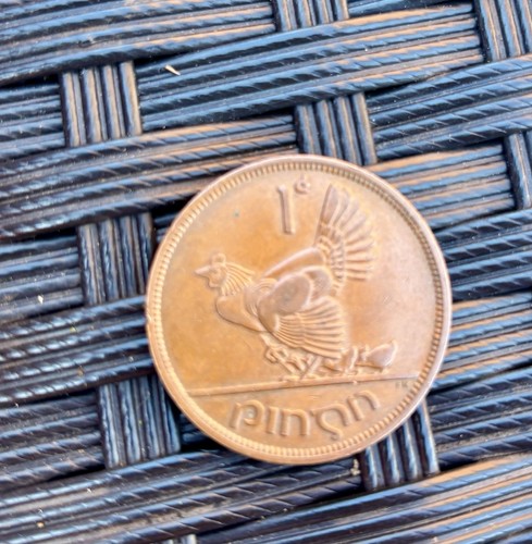 1949 irish bronze penny - irish, pingin